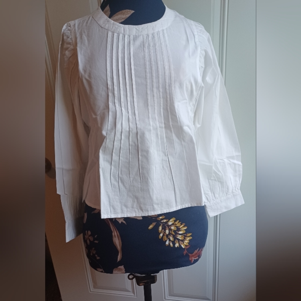 RAGA Pleated Long Sleeve Blouse Top